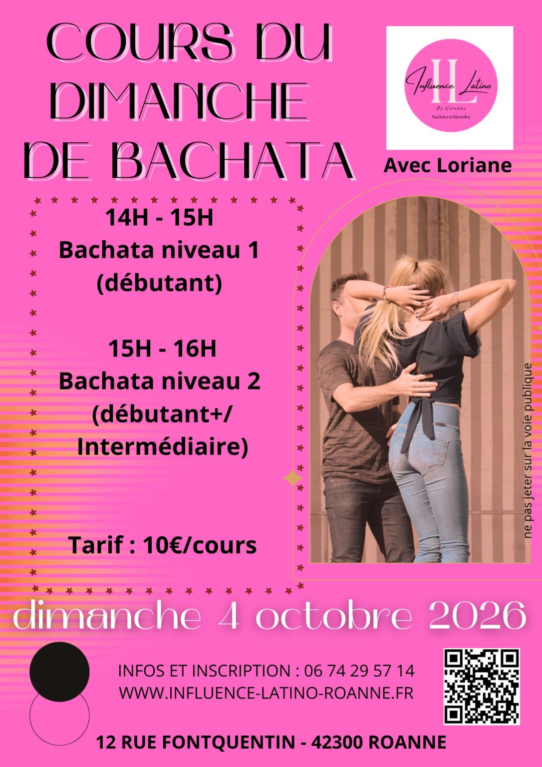 Copie de orange and gradient minimal dance studio flyer